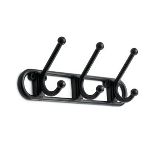 Coat Hook Rack 3 Hook Black