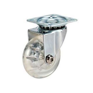 Castor Swivel Clear Polyurethene 50mm