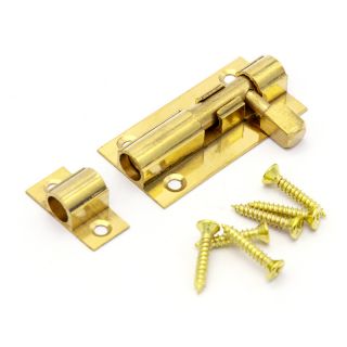 Barrel Bolt Straight Brass 50mm