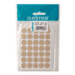 Hole Covers 12mm 140 Piece Black Shale Oak