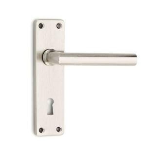 Handle On Plate Brushed Satin Nickel