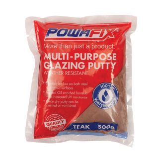 Powafix Multipurpose Glazing Putty Teak 500g