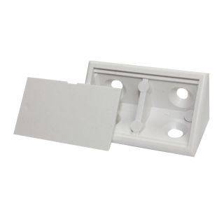 Corner Block With Cap 40 Piece White