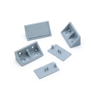 Corner Block With Cap 40 Piece Grey