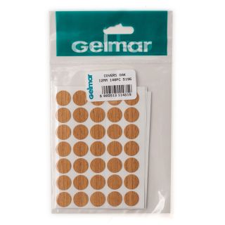 Hole Covers 12mm 140 Piece Oak