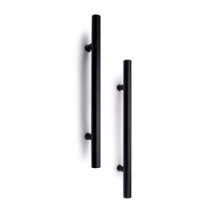 Entrance Door Handle Straight Black 400mm