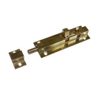 Barrel Bolt Straight Brass 75mm