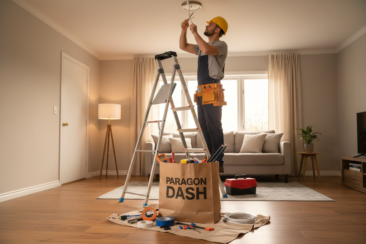 Electrician with Paragon Dash Bag